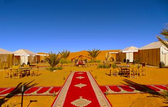 Night in desert luxury camp
